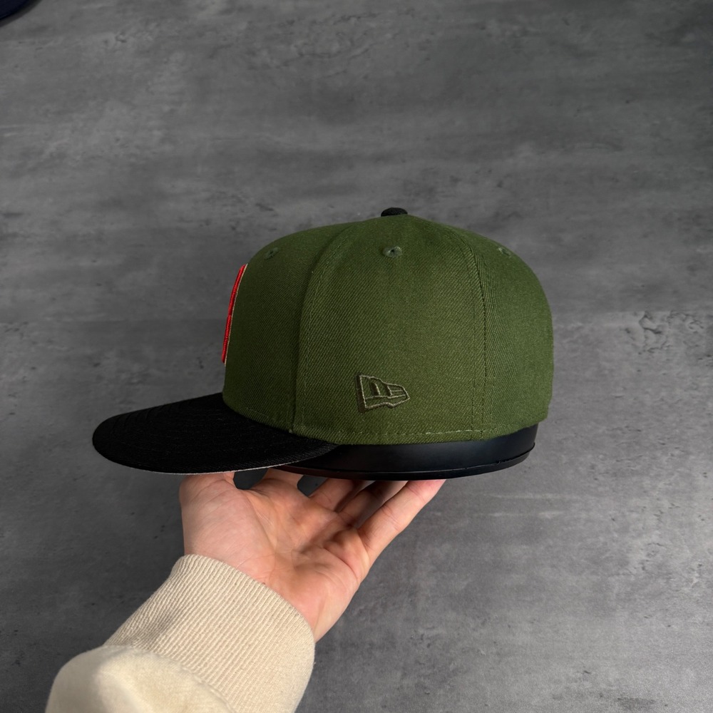 Hat Club New Era Boston Red Sox Fitted 6 7/8 Olive Green 1903 World Series Patch - Picture 4 of 7